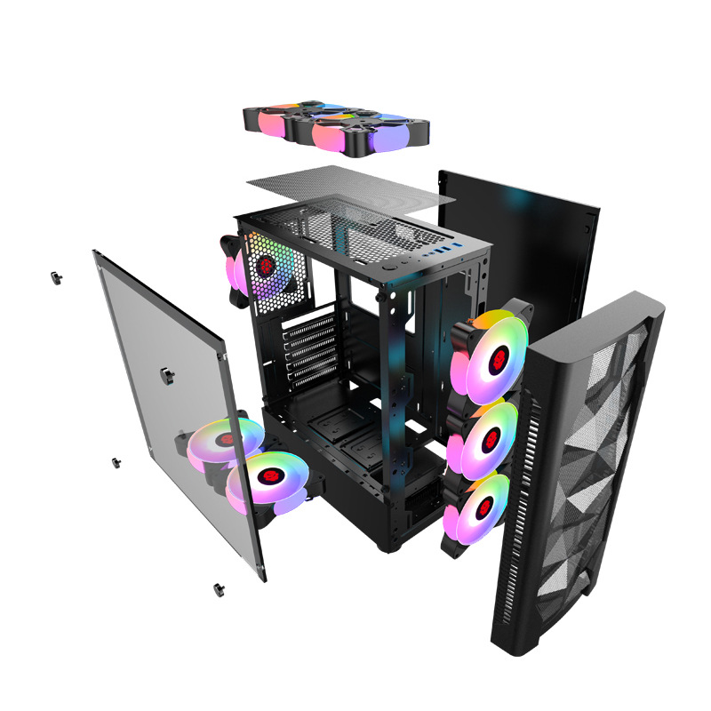 Gaming PC Case Tempered Glass  - Esports Gaming Pc Build review and price
